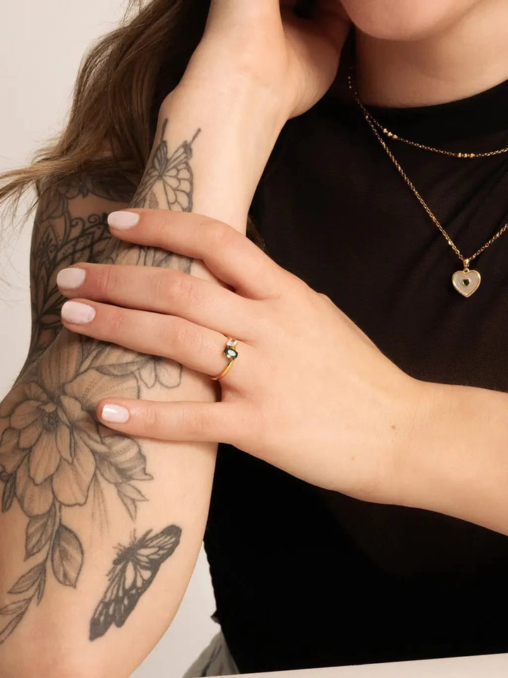 Marquise Smaragd Ring Gold