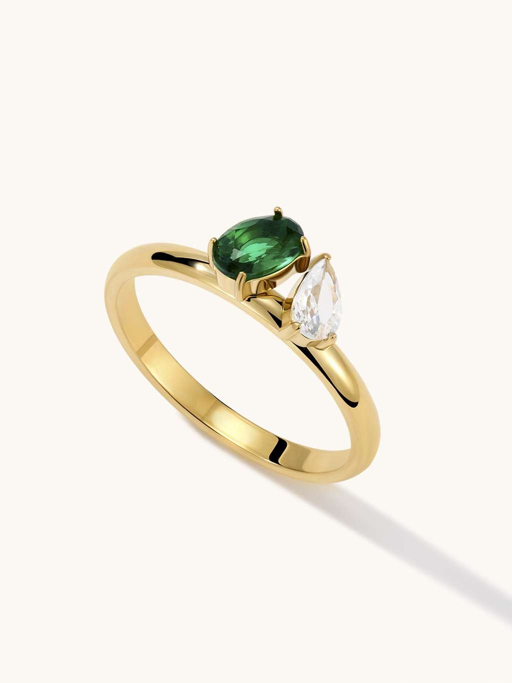 Marquise Smaragd Ring Gold