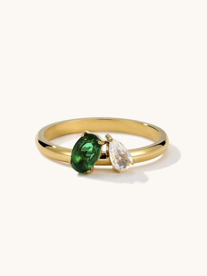Marquise Smaragd Ring Gold