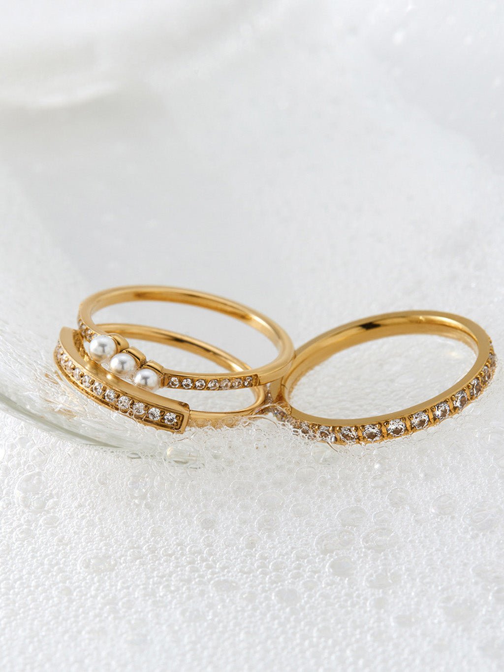 Silent Elegance Pearl Ring Gold