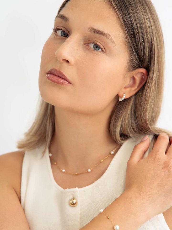 Mini Pearl Kette Gold