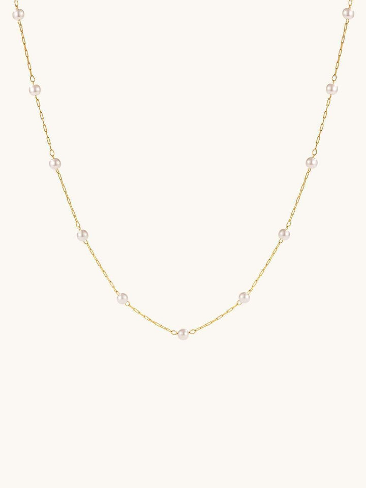 Mini Pearl Kette Gold