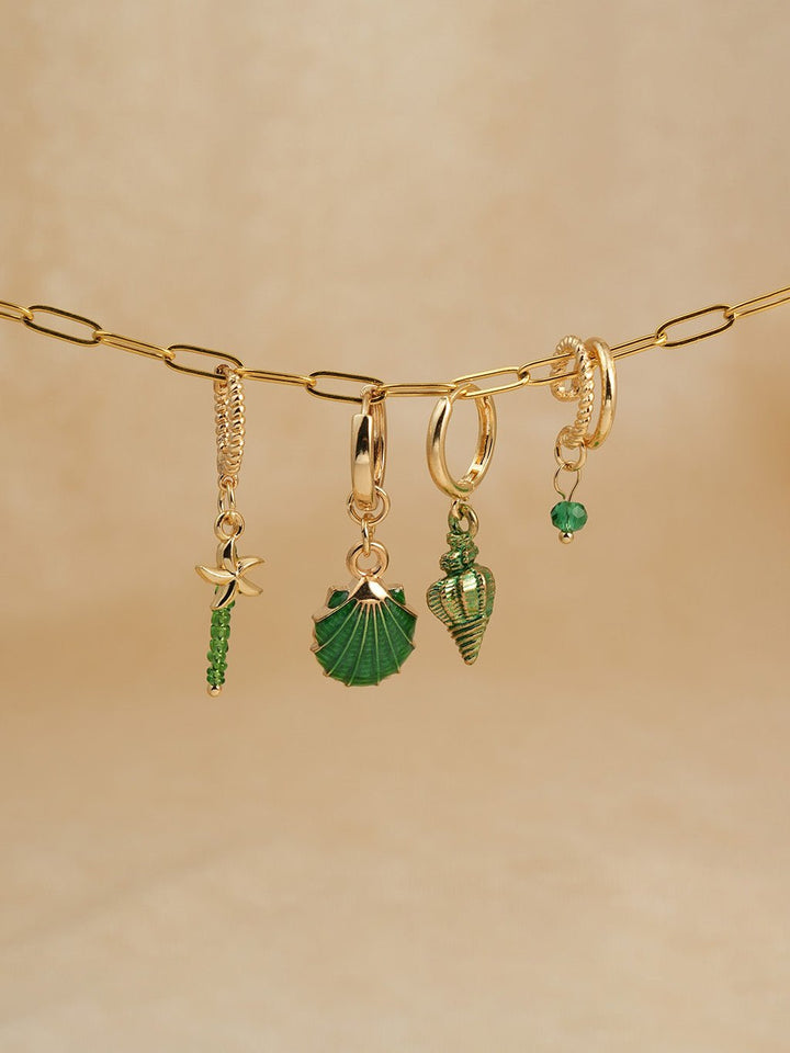 Muschel-Seestern-Ohrhänger, vierteiliges Set