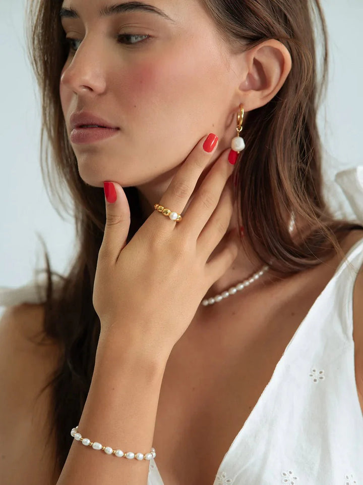 One Pearl Ring Gold