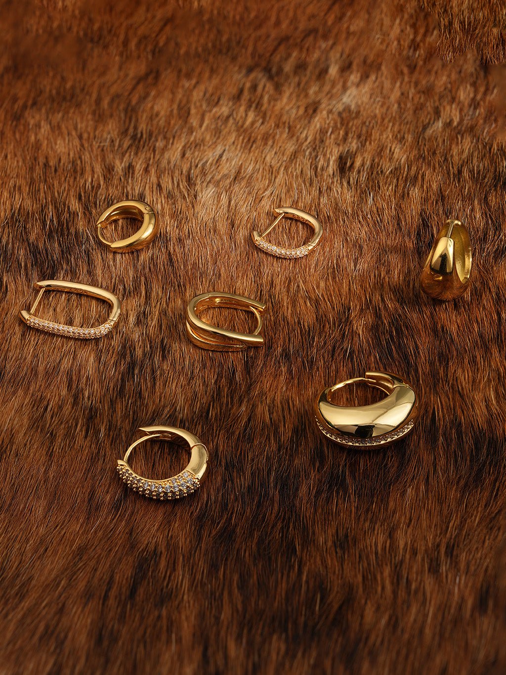 Ovale Hoops Ohrringe Gold Silber