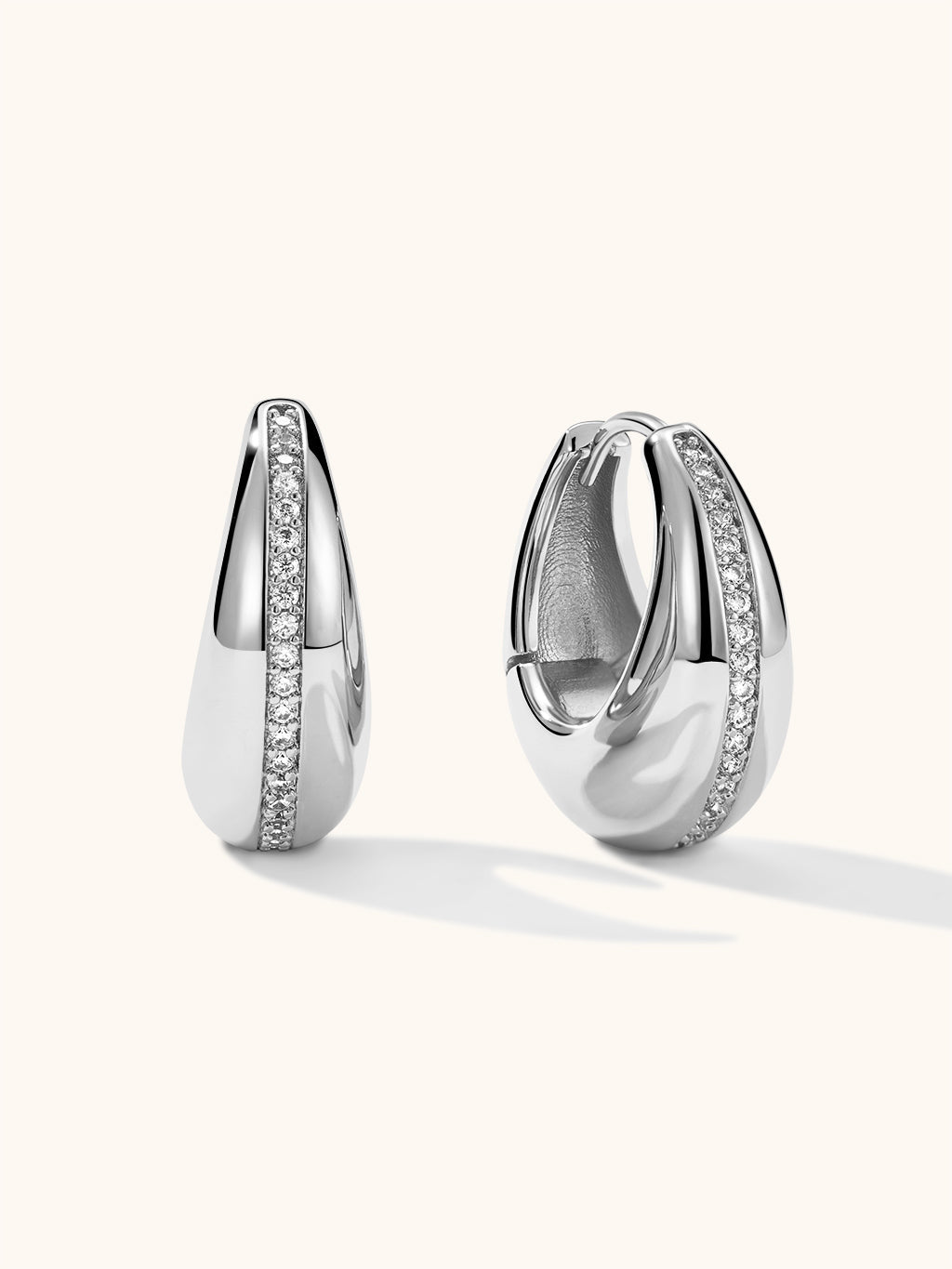 Ovale Hoops Ohrringe Gold Silber