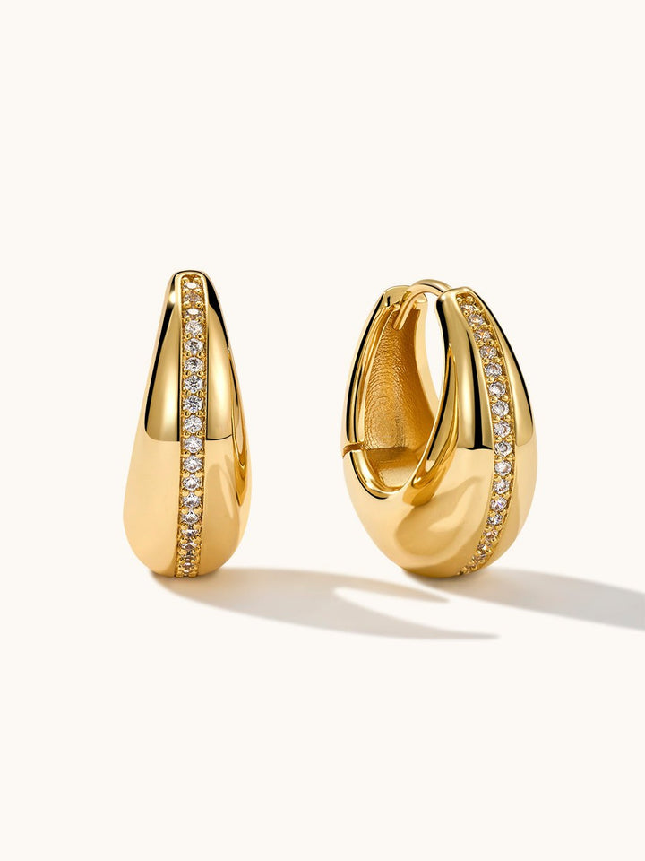 Ovale Hoops Ohrringe Gold Silber