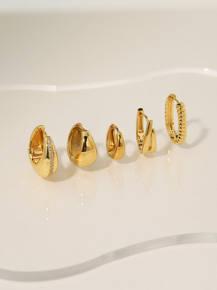 Ovale Hoops Ohrringe Gold Silber