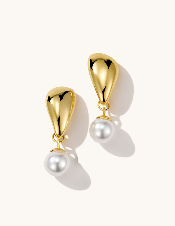 Pearl Drop Ohrringe Gold