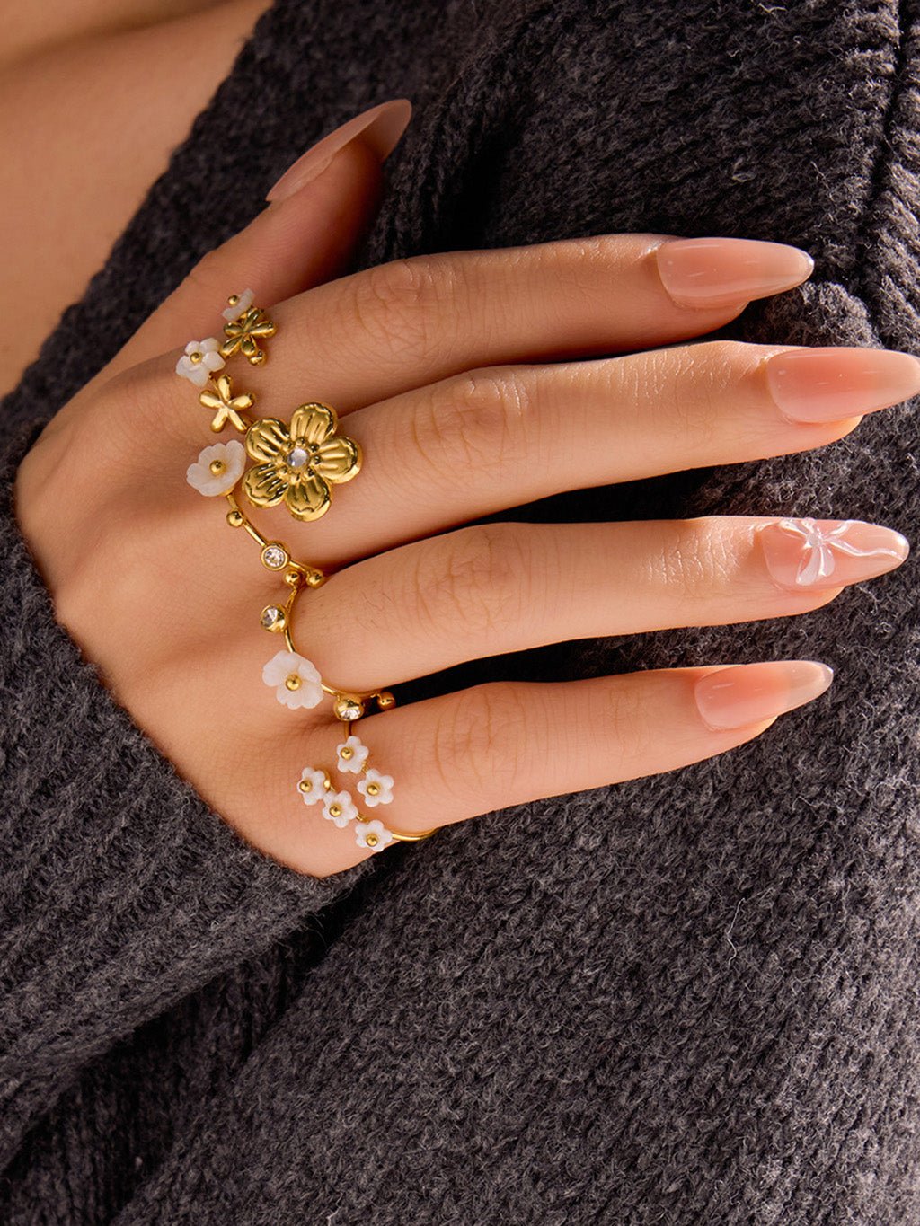 Precious Flower Ring Gold