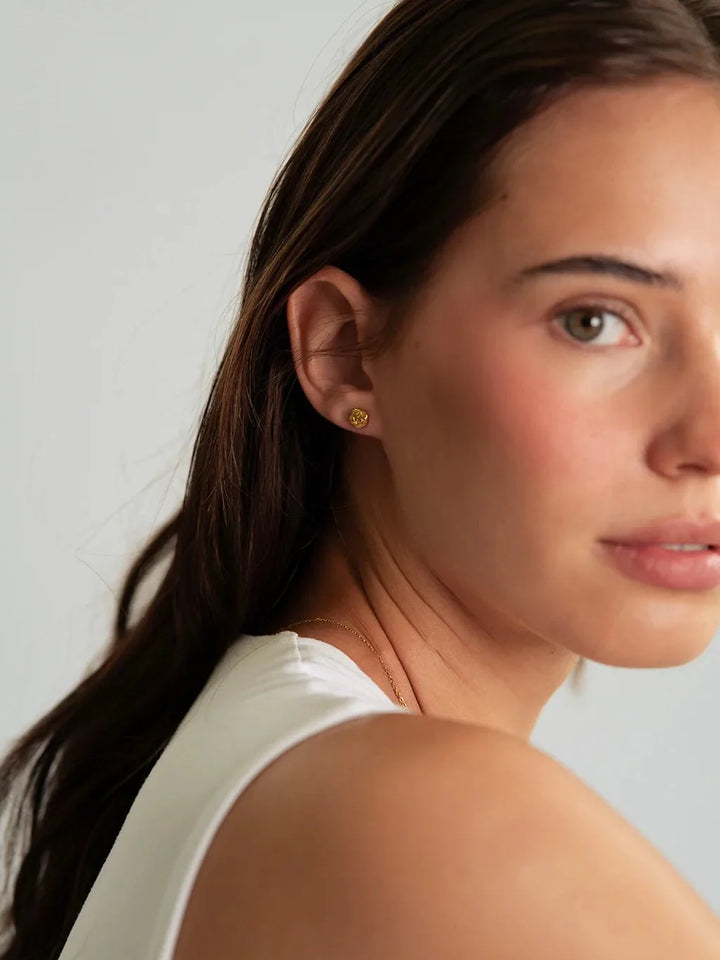 Rose Ohrstecker Gold