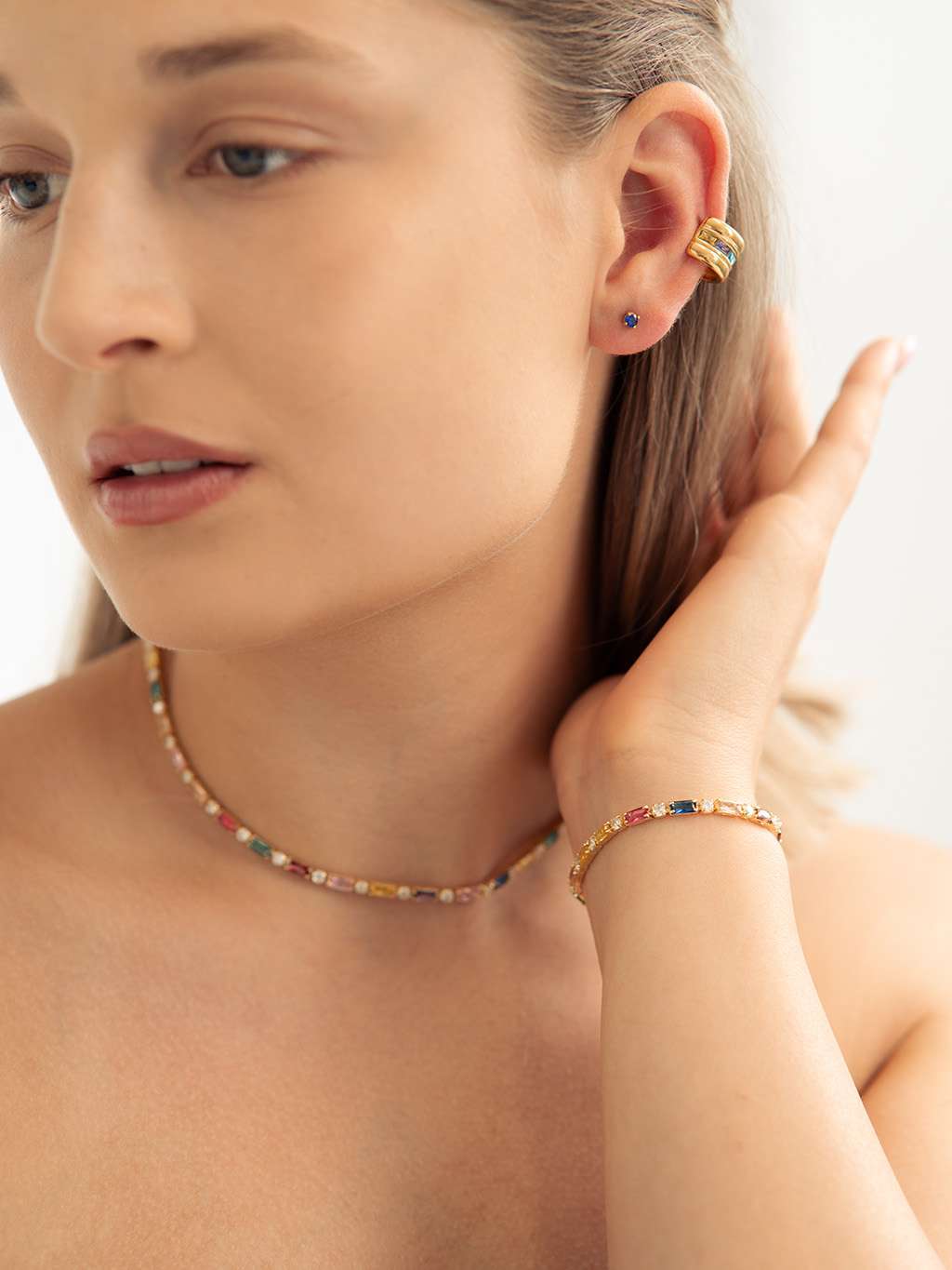 Simple Elegant Ohrstecker Gold 3mm