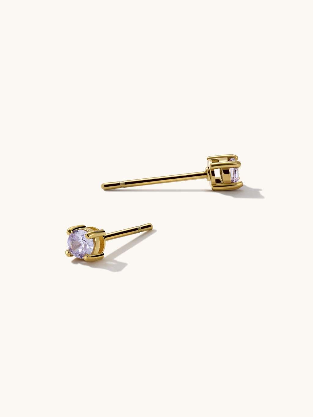Simple Elegant Ohrstecker Gold 3mm