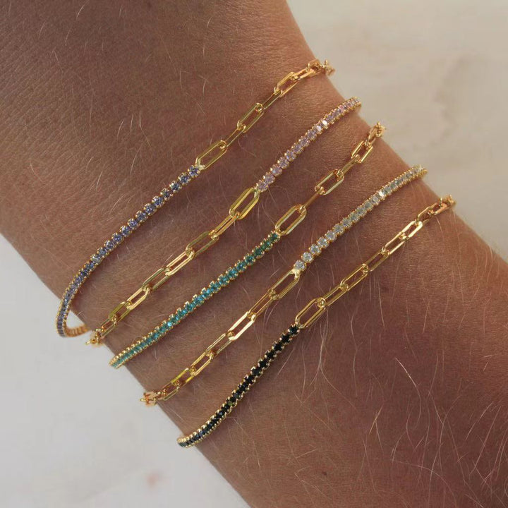 Slim Sparkling Armband Gold