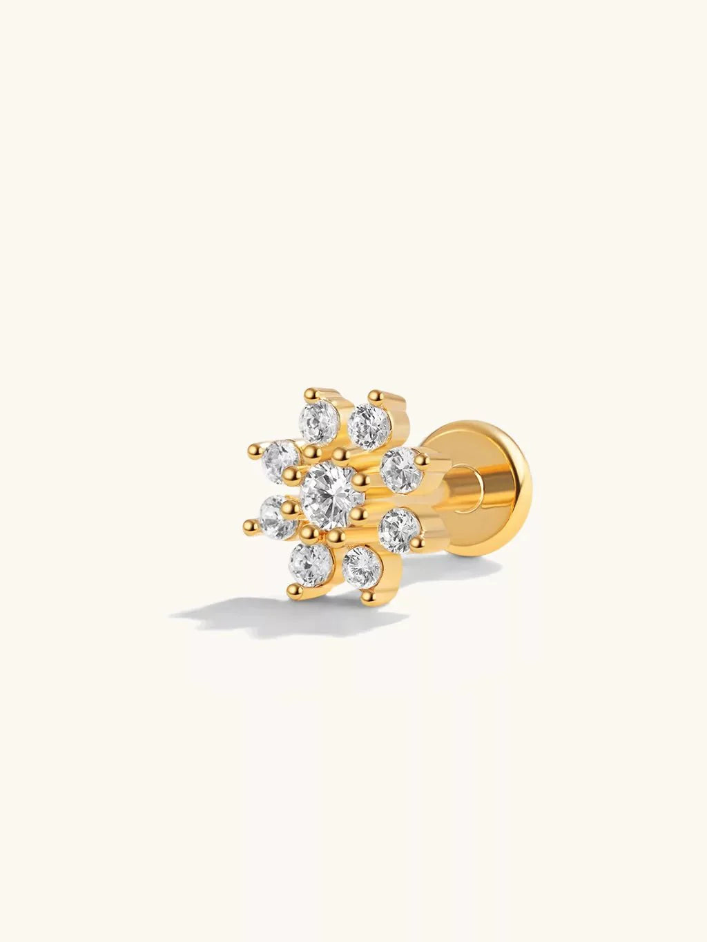 Snowflake Piercing Gold