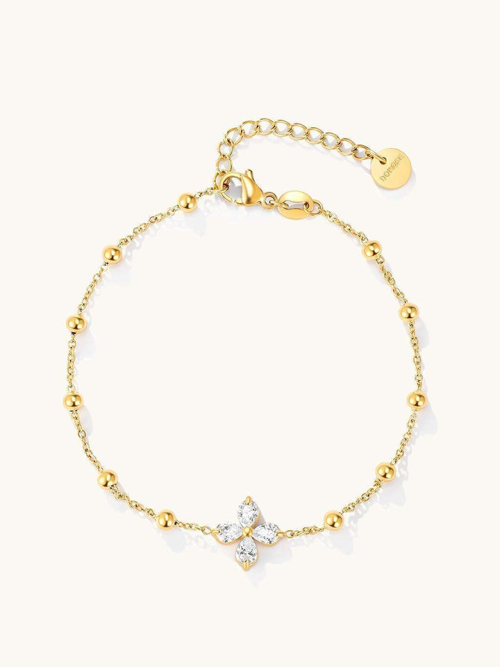 Sparkling Flower Armband Gold