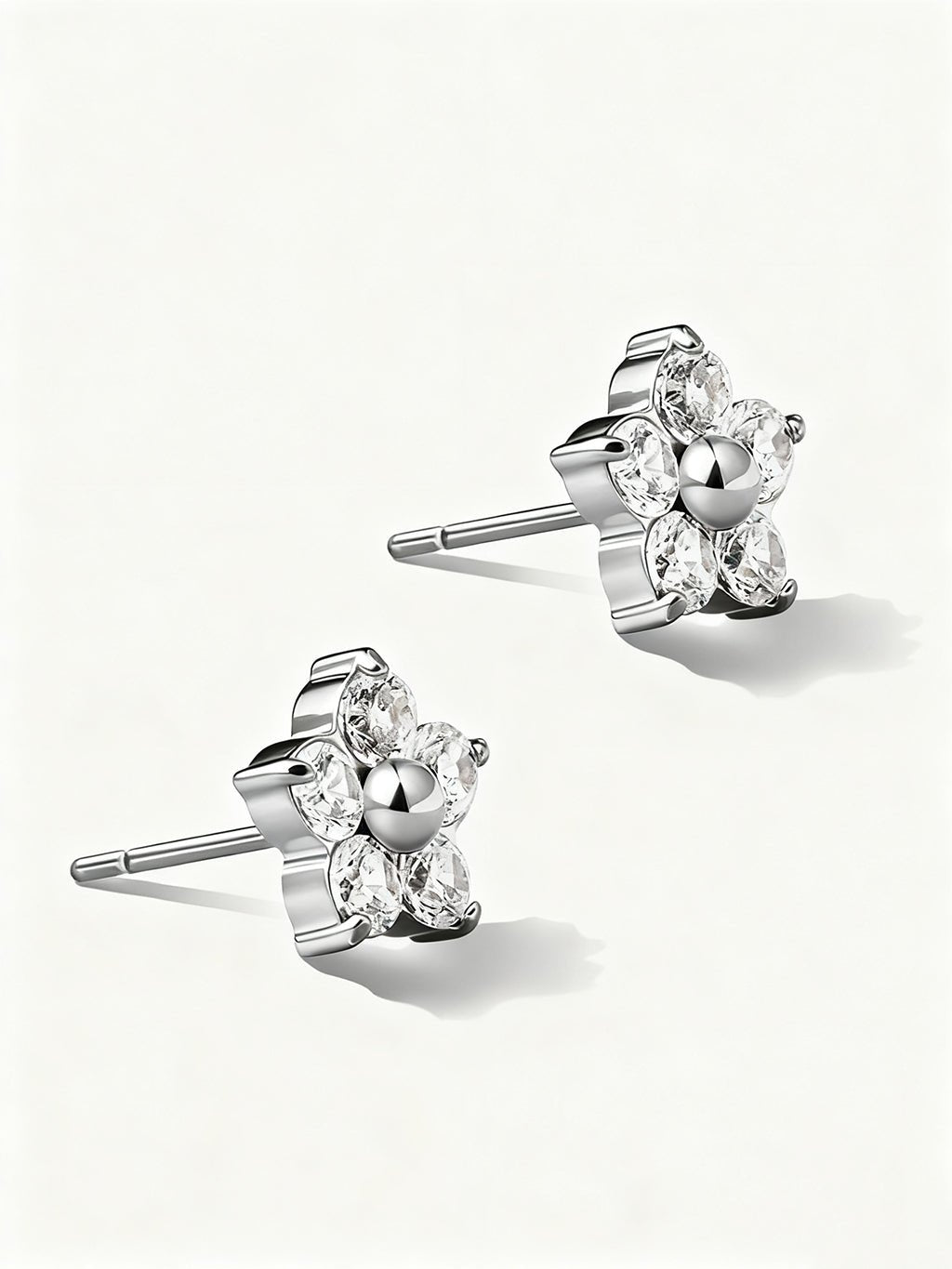 Sparkling Flower Ohrstecker Gold Silber