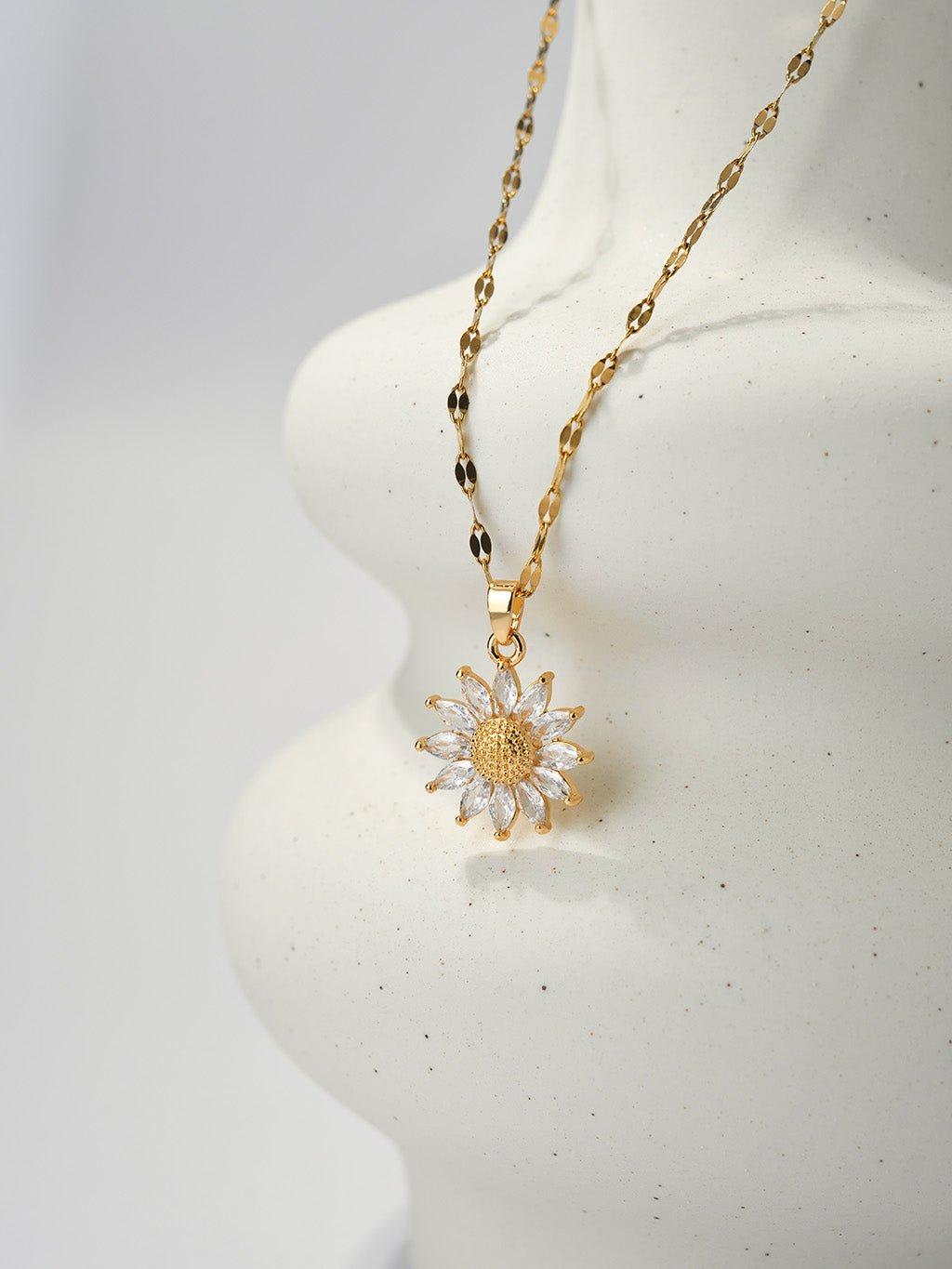 Sparkling Sunflower Kette Gold Necklace