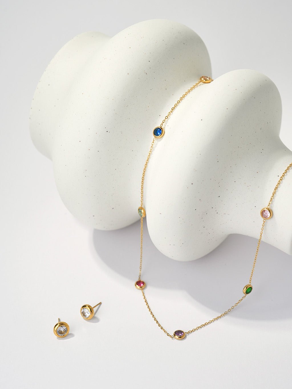 Colorful Kette Orient Zirkonia Gold