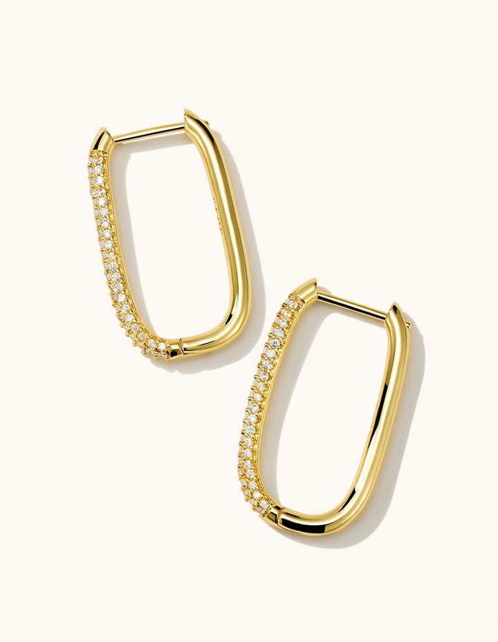 Square Hoop Ohrringe Gold Large