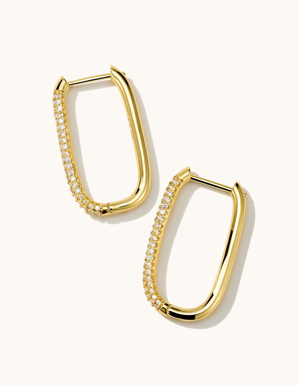 Square Hoop Ohrringe Gold Medium