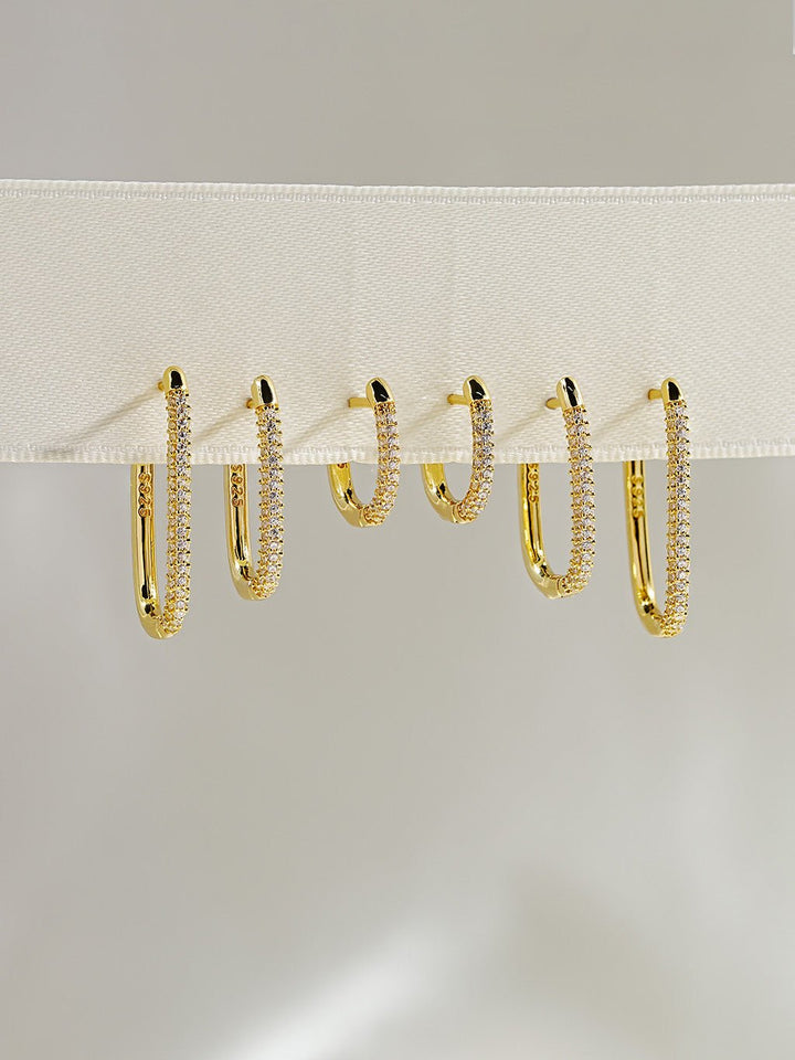 Square Hoop Ohrringe Gold Medium