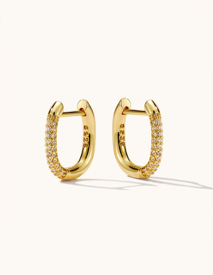 Square Hoop Ohrringe Gold Silber Small