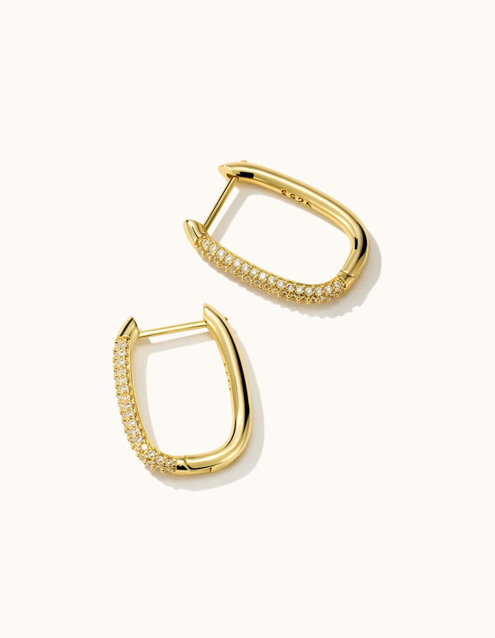 Square Hoop Ohrringe Gold Silber Small