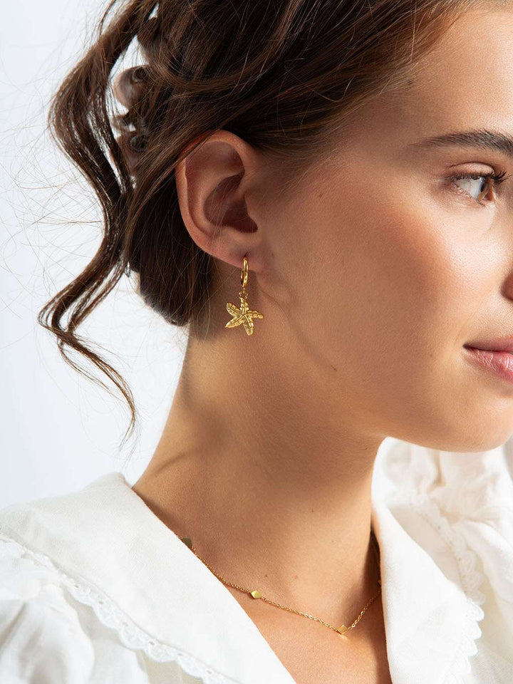 Starfish Ohrringe Gold 10,5mm
