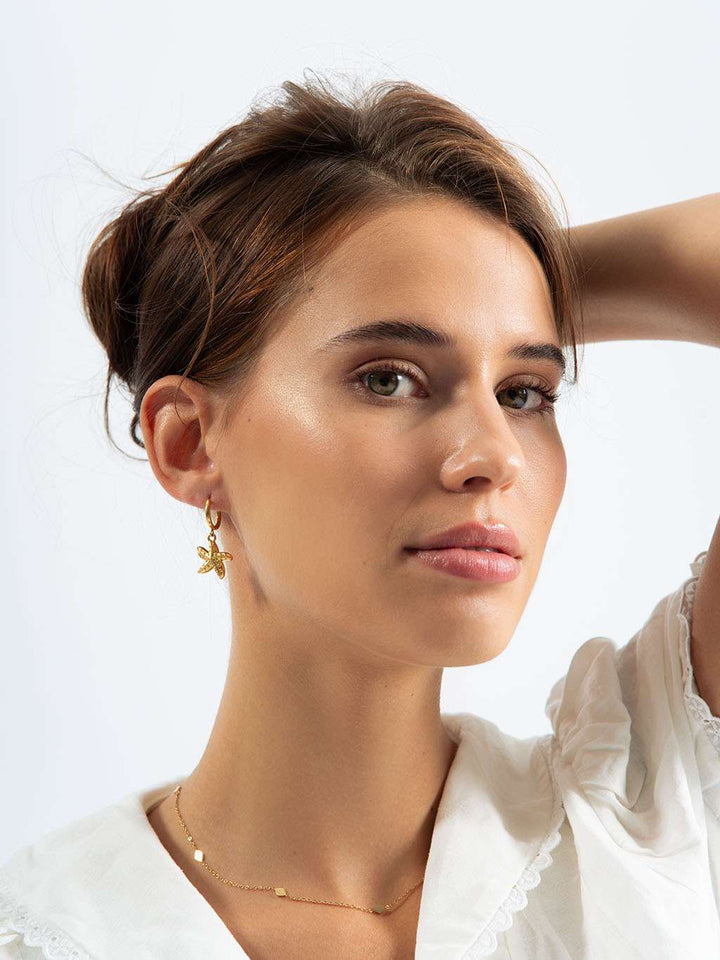 Starfish Ohrringe Gold 10,5mm