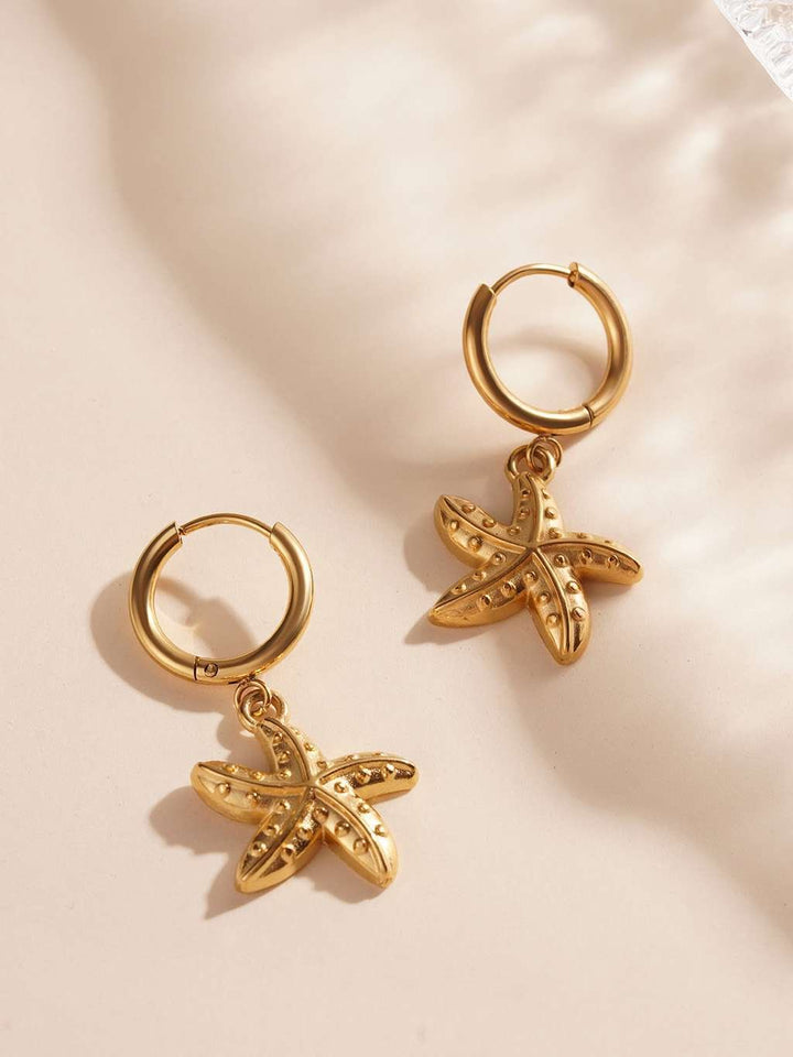 Starfish Ohrringe Gold 10,5mm