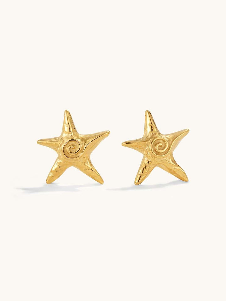 Starfish Ohrstecker Gold