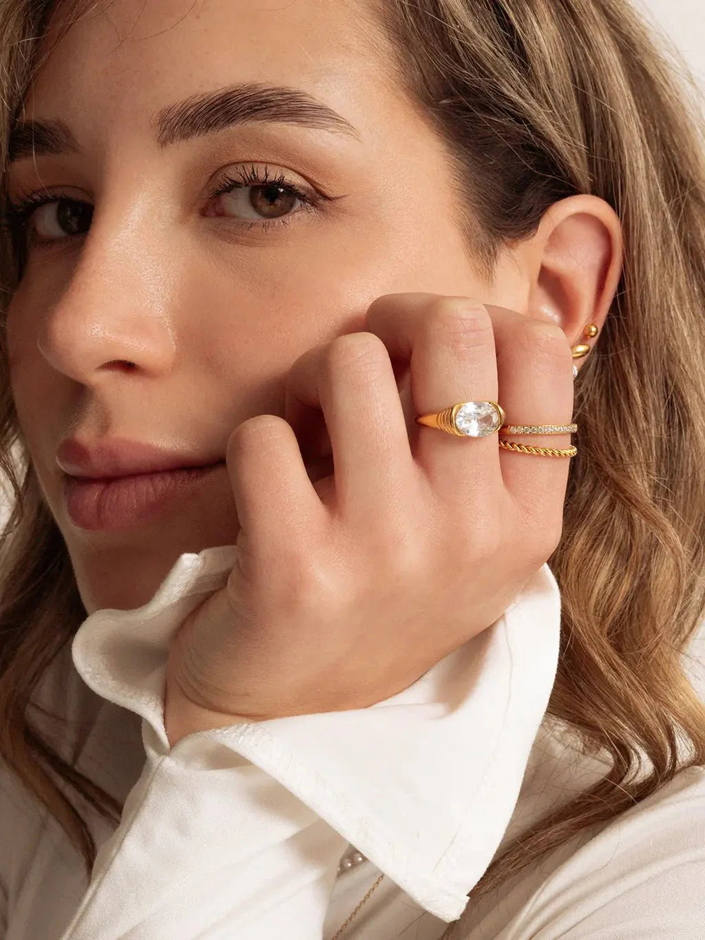 Shiny Stacking Ring Gold