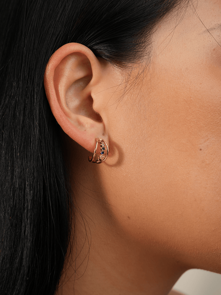 Triple Rainbow Ohrringe Gold