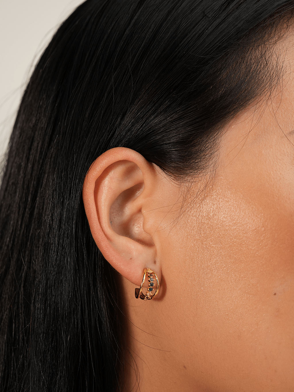 Triple Rainbow Ohrringe Gold