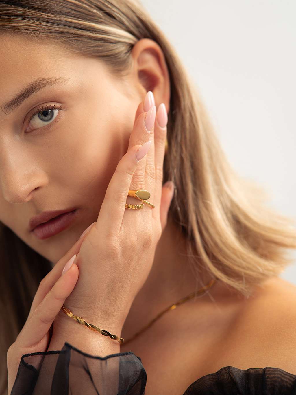 Twisted Schlangen Armband Gold