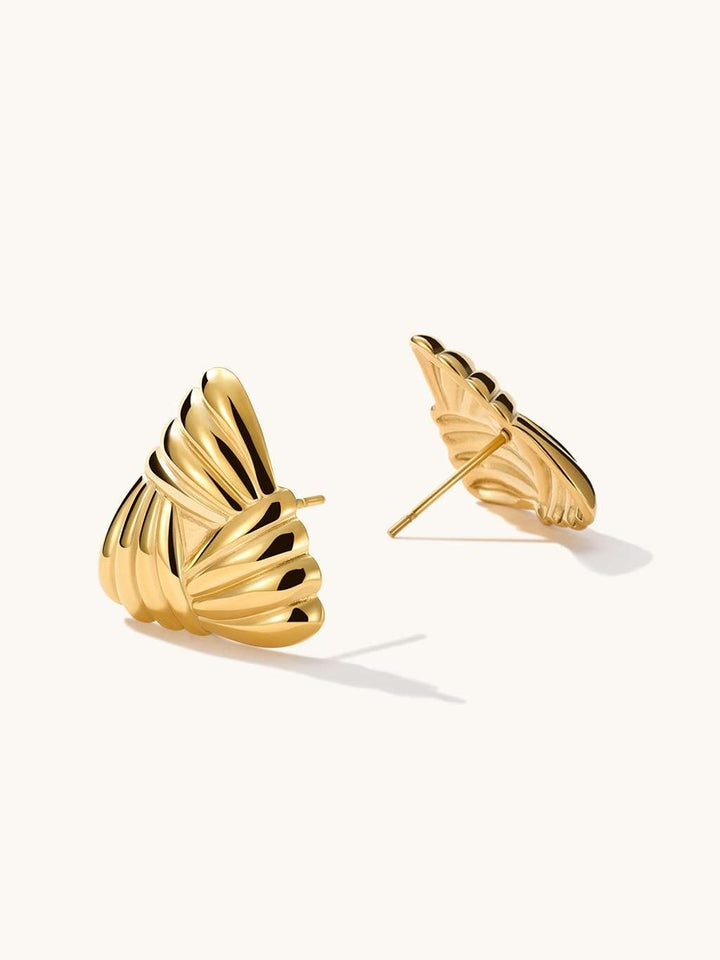 Vintage Chunky Triangle Ohrringe Gold