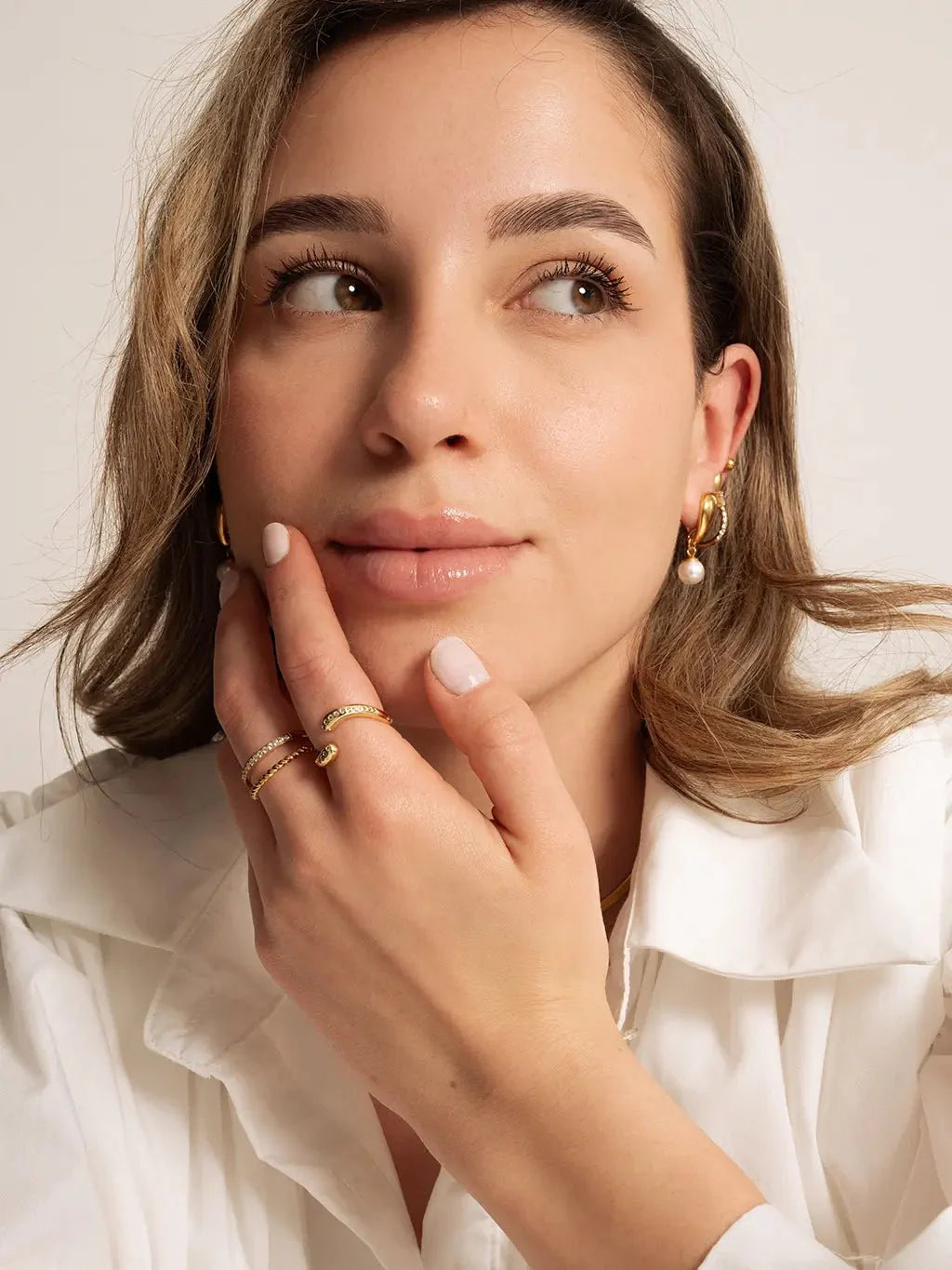 Pearl Drop Ohrringe Gold